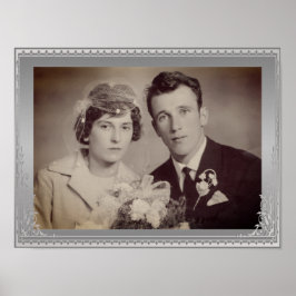 Aangepast lijst foto-poster polijst zilveren grens poster