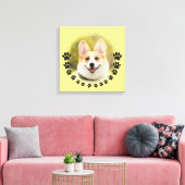 Aangepast Lijst hondenportret Canvas Afdruk (Insitu (Woonkamer))