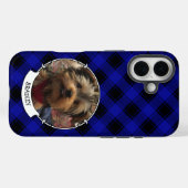 Aangepast Lijst Klassiek blauw en zwart geplakt Case-Mate iPhone Case (Achterkant (horizontaal))
