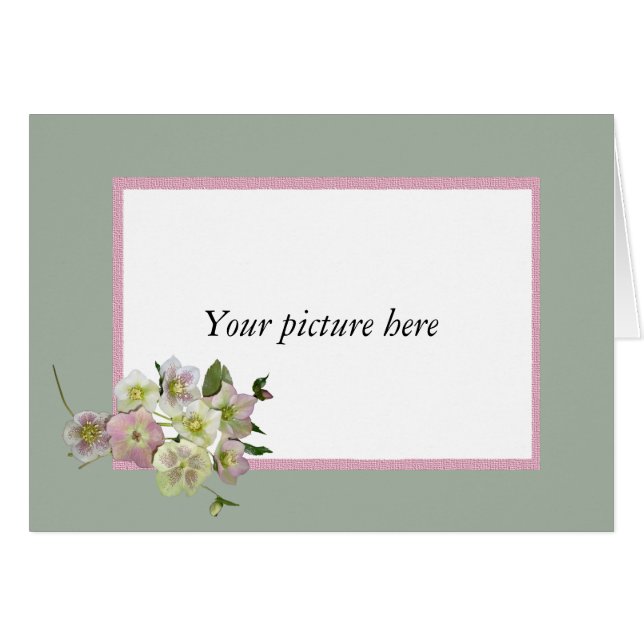 Aangepast lijst met een bos Hellebore bloemen. (Voorkant Horizontaal)