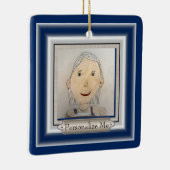 Aangepast Lijst om je kunst of foto Pewter Ornam t Keramisch Ornament (Rechts)