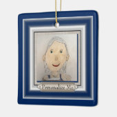 Aangepast Lijst om je kunst of foto Pewter Ornam t Keramisch Ornament (Links)