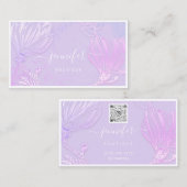 Aangepast Lijst QR Code Aangepast Logo Pinky Paars Visitekaartje (Voorkant / Achterkant)