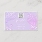 Aangepast Lijst QR Code Aangepast Logo Pinky Paars Visitekaartje (Achterkant)