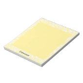 Aangepast Lijst van Canarische Gele Bokeh Notitieblok (Linkerzijde)