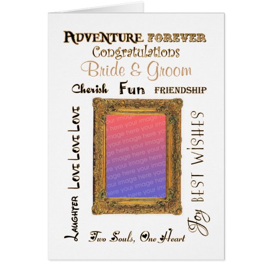 Aangepast Lijst voor bruiloft met foto's gefelicit (Voorkant)