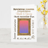 Aangepast Lijst voor bruiloft met foto's gefelicit Kaart (Gele Bloem)