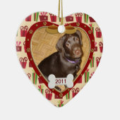 Aangepast Lijst voor Dog Photo Keramisch Ornament (Rechts)