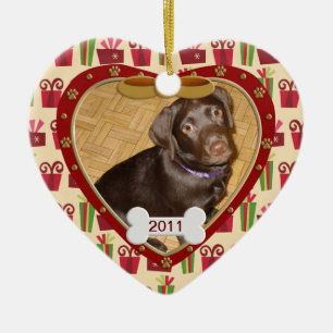 Aangepast Lijst voor Dog Photo Keramisch Ornament
