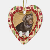 Aangepast Lijst voor Dog Photo Keramisch Ornament (Links)