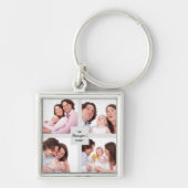 Aangepast Lijst voor fotocollage-inktpatroon met v Sleutelhanger (Voorkant)