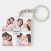 Aangepast Lijst voor fotocollage-inktpatroon met v Sleutelhanger (Achterkant)