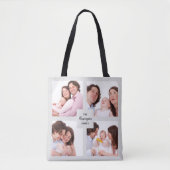 Aangepast Lijst voor fotocollage-inktpatroon met v Tote Bag (Voorkant)