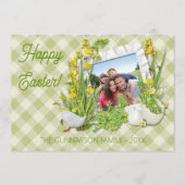 Aangepast Lijst voor foto's Happy Easter Greeting Feestdagenkaart (Voorkant)