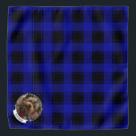 Aangepast Lijst voor kerstblauw en zwarte foto's Bandana<br><div class="desc">Vun de sjabloon van het lijst van de kerstvakantie met blauw en zwarte vlekvormachtergrond. Copyright © Angi Laframboise.</div>