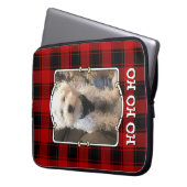 Aangepast Lijst voor kerstrood en zwarte foto Laptop Sleeve (Voorkant Links)