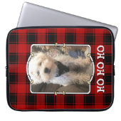 Aangepast Lijst voor kerstrood en zwarte foto Laptop Sleeve (Voorkant)
