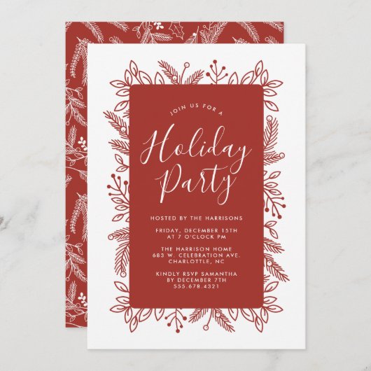 Aangepast Lijst voor kleurenafdruk | Uitnodiging f (Voorkant / Achterkant)