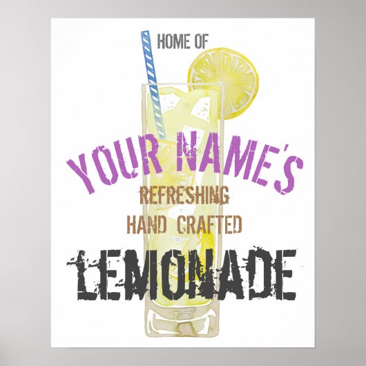 Aangepast limonade poster (Voorkant)