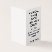 Aangepast LINEN Book Maps Visitekaartjes 2 x 3,5 i (Buitenkant)