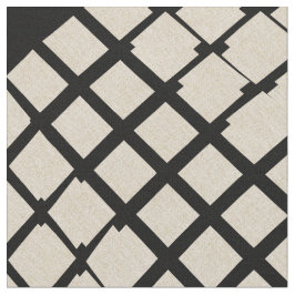 Aangepast linnen zwart Abstract geruit Stof