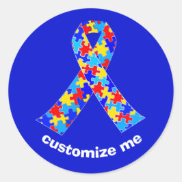 Aangepast lint voor autisme ronde sticker