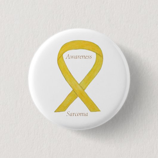 Aangepast lint voor Sarcoma Yellow Awareness Ribbo Ronde Button 3,2 Cm (Voorkant)