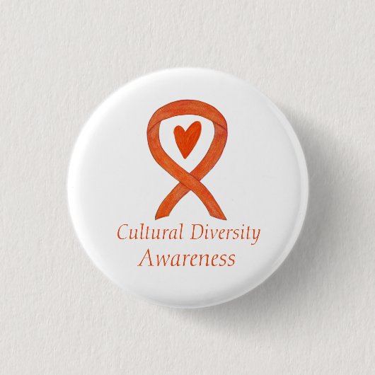 Aangepast lintje voor culturele diversiteit ronde button 3,2 cm (Voorkant)