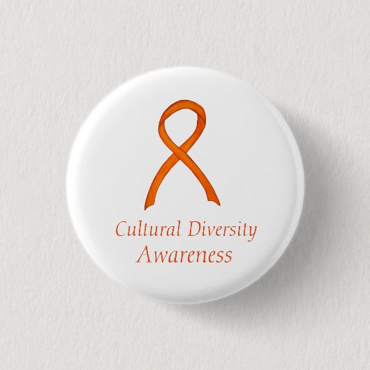 Aangepast lintje voor culturele diversiteit ronde button 3,2 cm (Voorkant)