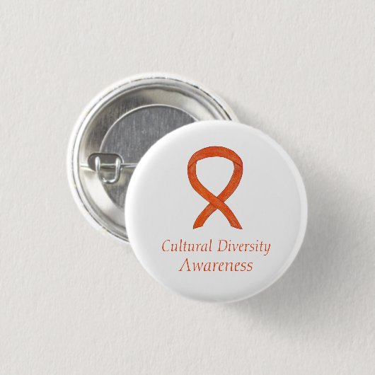 Aangepast lintje voor culturele diversiteit ronde button 3,2 cm (Voorkant /achterkant)
