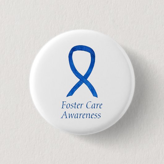 Aangepast lintje voor Foster Care Blue Awareness Ronde Button 3,2 Cm (Voorkant)