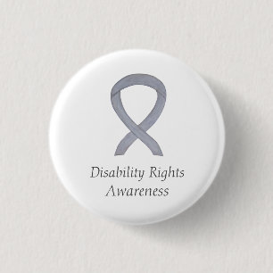 Aangepast lintje voor gehandicaptenrechten ronde button 3,2 cm