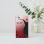 Aangepast "Little Black Dress" - Marriage ChanelCo Visitekaartje (Staand voorkant)