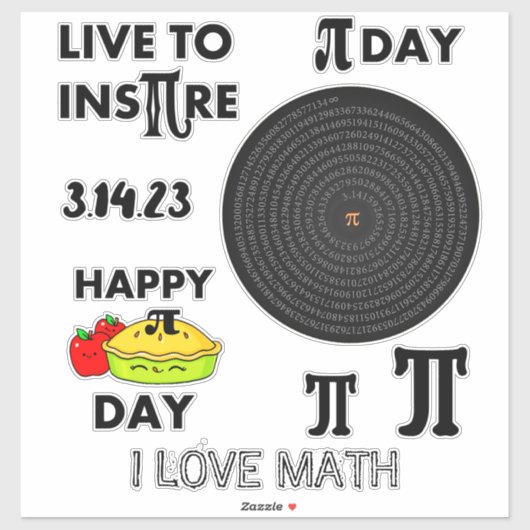 Aangepast live naar InsPIre PI Day Teacher Student Sticker (Vel)