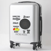Aangepast live naar InsPIre PI Day Teacher Student Sticker (Koffer)