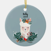 Aangepast Llama-keramisch Ornament (Voorkant)