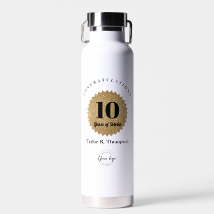 Aangepast logo 10 Jaar Dienstonderscheiding Gouden Waterfles