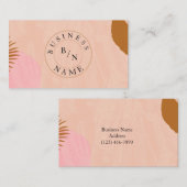 Aangepast Logo Abstract Minimaal Boho-Visitekaartj Visitekaartje (Voorkant / Achterkant)