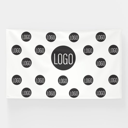 Aangepast logo achtergrond bedrijf step en repeat spandoek (Horizontaal)