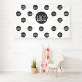 Aangepast logo achtergrond bedrijf step en repeat spandoek (Insitu)