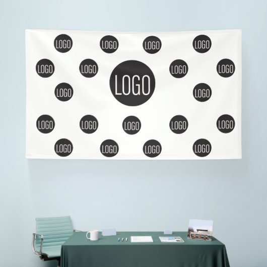 Aangepast logo achtergrond bedrijf step en repeat spandoek (Beurs)