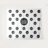 Aangepast logo achtergrond Company stap en herhaal Wandkleed (Voorkant (horizontaal))