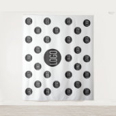 Aangepast logo achtergrond Company stap en herhaal Wandkleed (Voorkant)