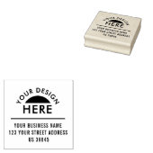 Aangepast logo-adres rubberstempel (Gestempeld)