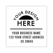 Aangepast logo-adres rubberstempel (Afrduk)