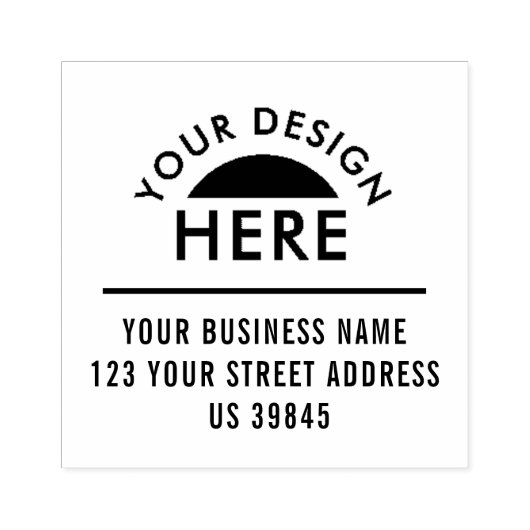 Aangepast logo-adres rubberstempel (Afrduk)