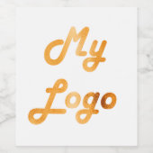 Aangepast logo afbeelding bedrijf wit wijn etiket (Enkel label)