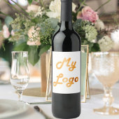 Aangepast logo afbeelding bedrijf wit wijn etiket