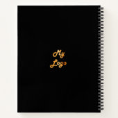 Aangepast logo afbeelding bedrijf zwart goud notitieboek (Achterkant)