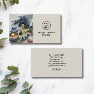 Aangepast logo Aromatherapie Spa Professioneel Visitekaartje